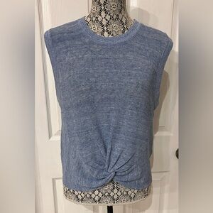 Veronica Beard Light Blue Kellen Top
